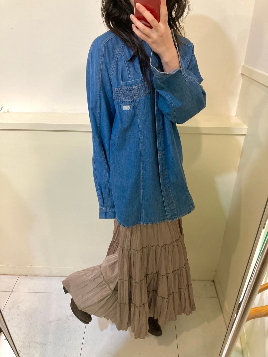 빈티지 포켓 데님 셔츠 상품이미지9