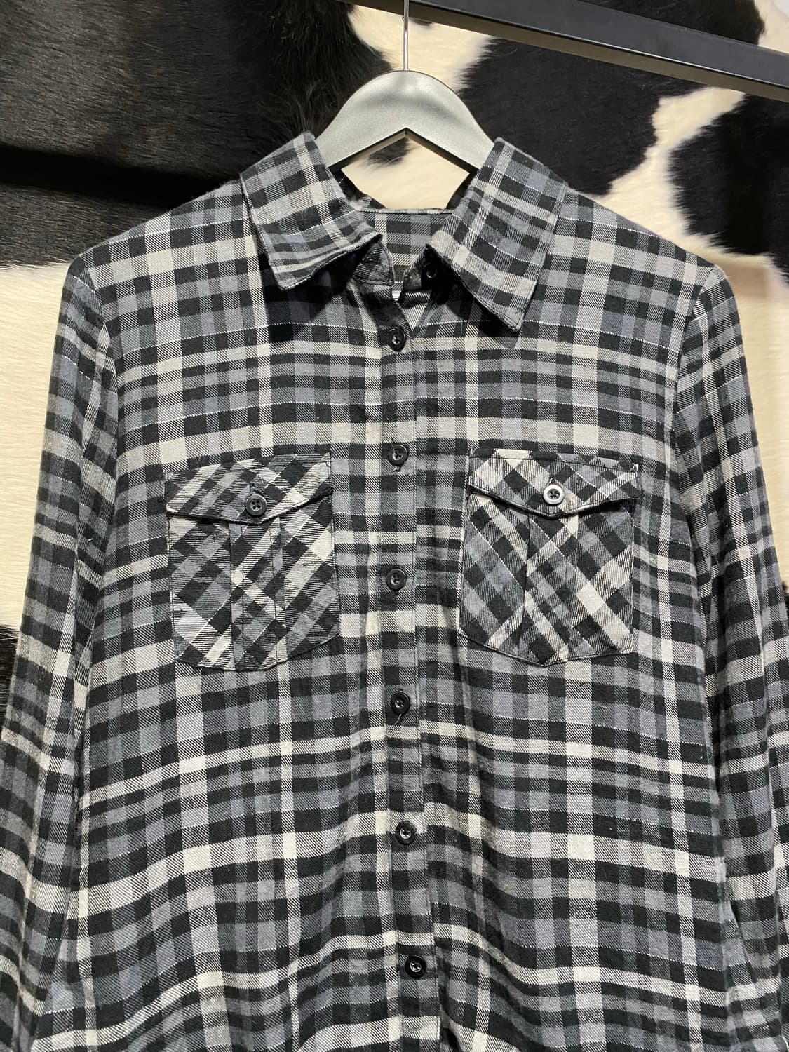 Grazie 슬림핏 포켓 디테일 체크셔츠 상품이미지2