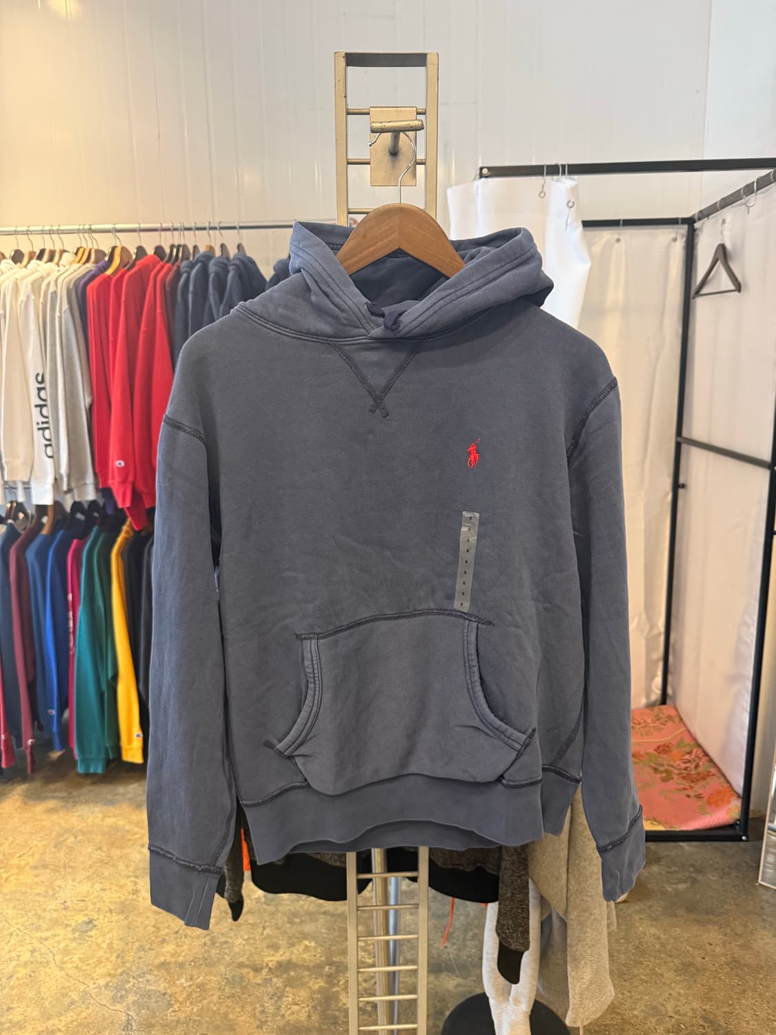 폴로 랄프로렌 새상품 네이비 후드티(스몰) 상품이미지1