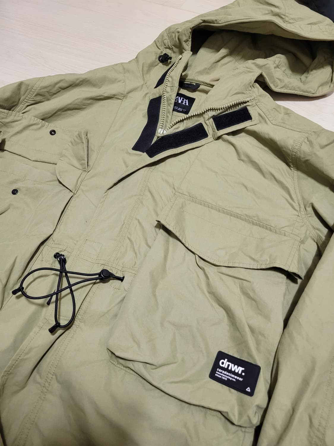 자라 zara 유틸리티 오버사이즈 파카 피쉬테일 XL 상품이미지2