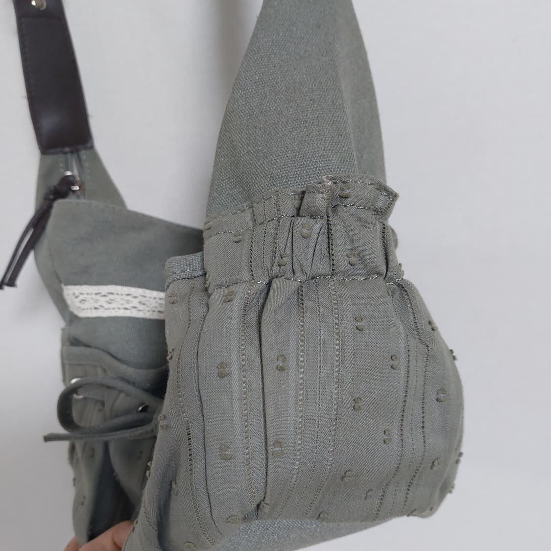 빈티지 레이스 카고 포켓 크로스백 상품이미지5