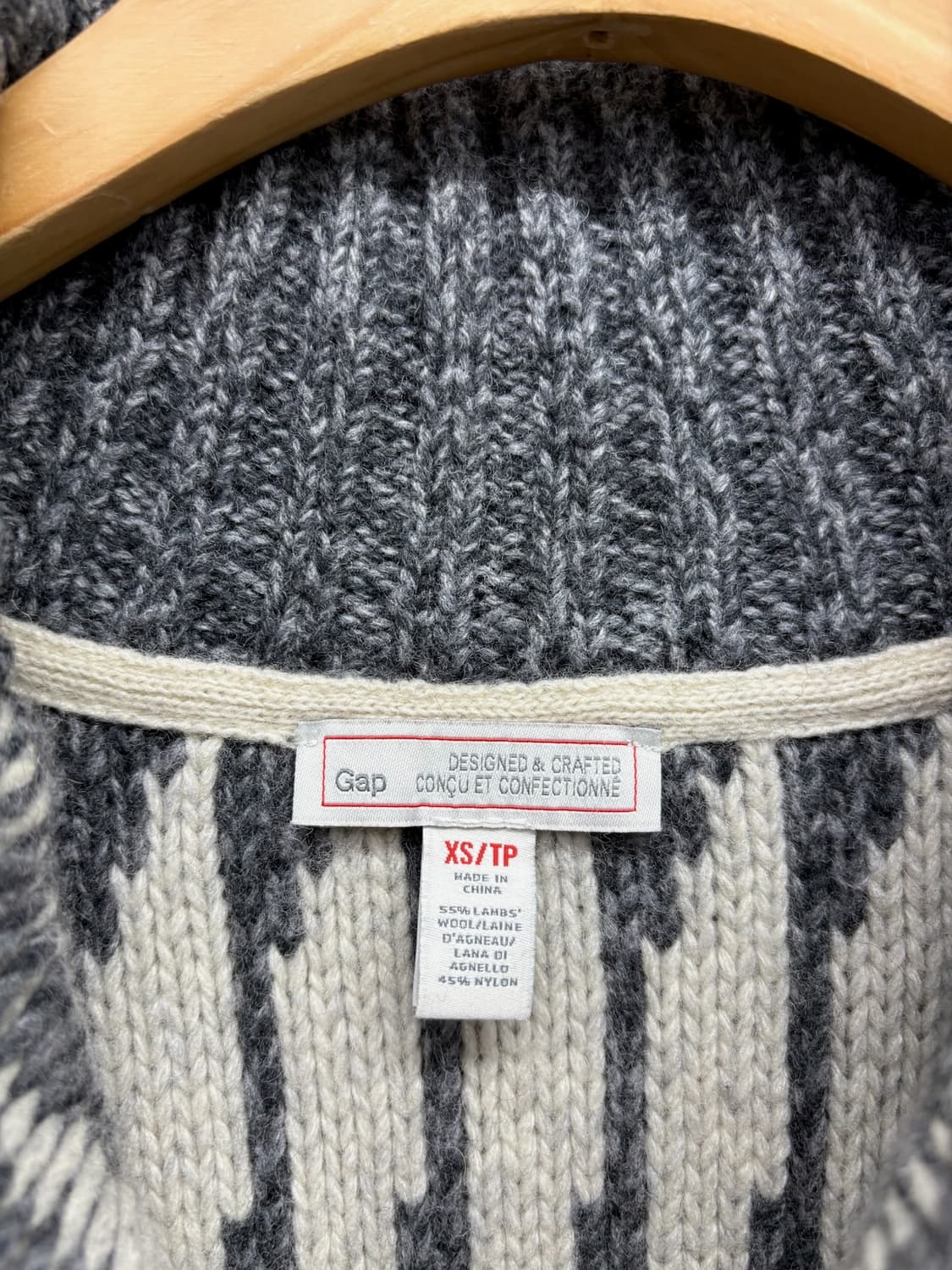 갭 gap 노르딕 패턴 코위찬 니트 가디건 집업 상품이미지5