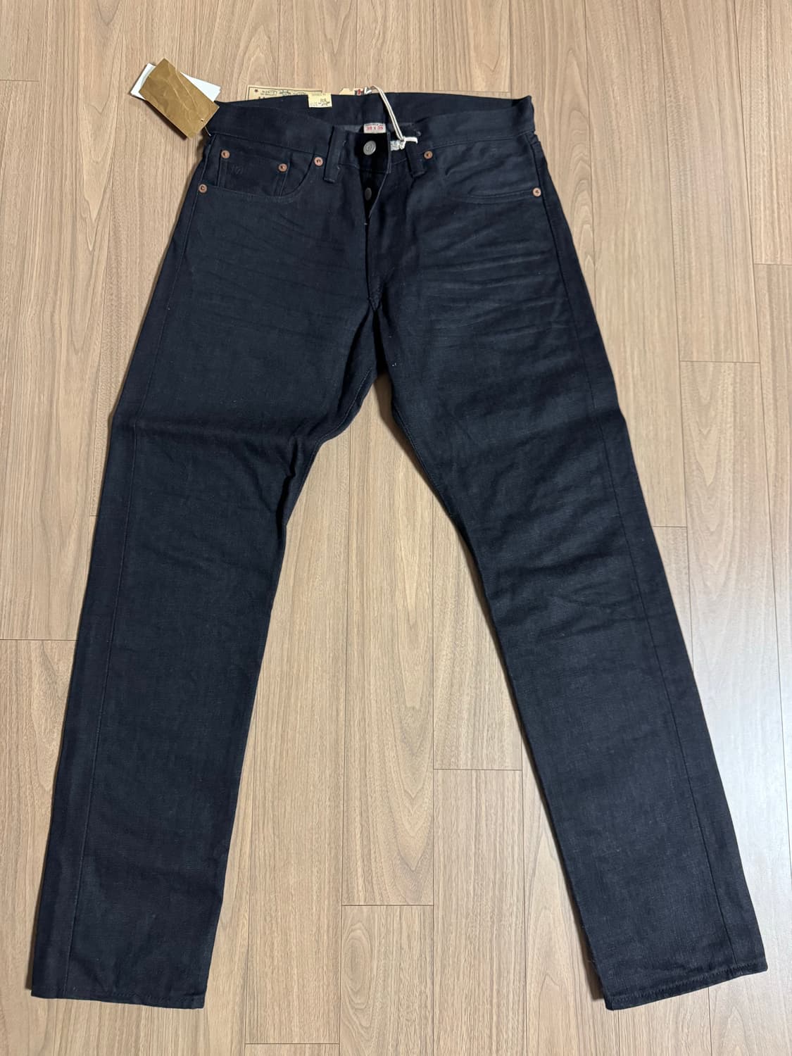 더블알엘(RRL) 슬림 핏 블랙 셀비지 진 30/30 새상품 상품이미지1