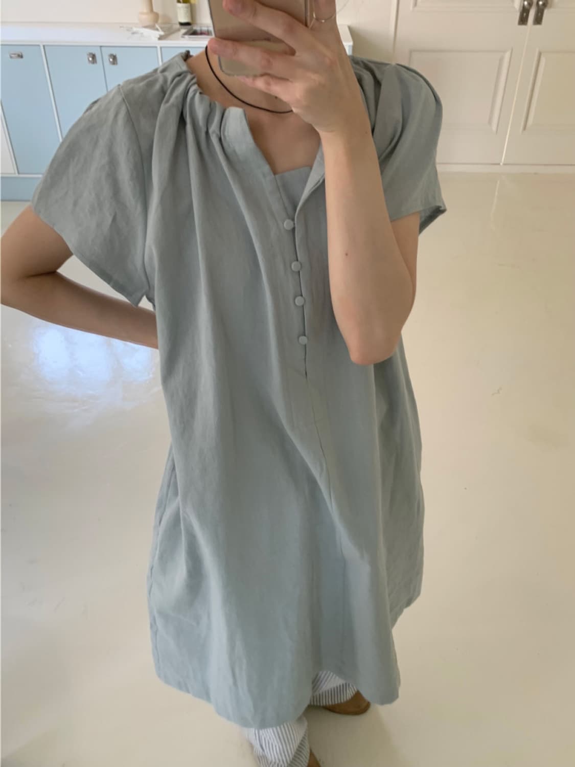 울림 린넨 셔츠 원피스 상품이미지2