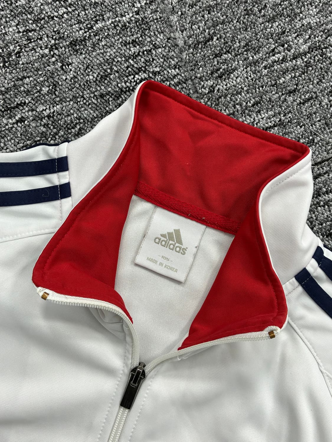 아디다스 화이트 네이비 트랙탑 져지 XL 상품이미지5