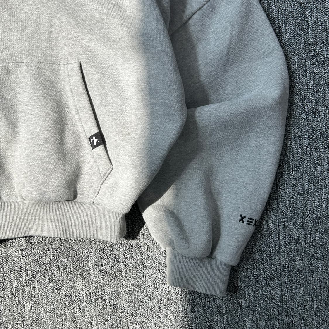 젝시믹스 멜란지그레이 내핑 후드집업 상품이미지3