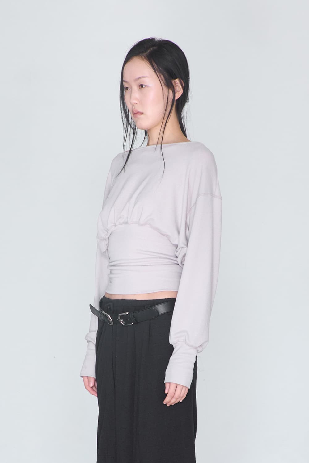 세릭 Cerric Draped back top beige 상품이미지2