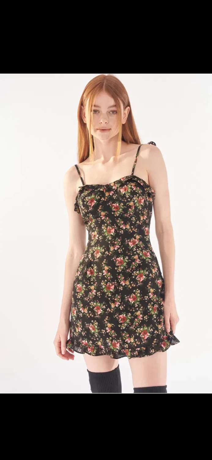 오드원아웃 플라워 원피스_블랙 상품이미지2