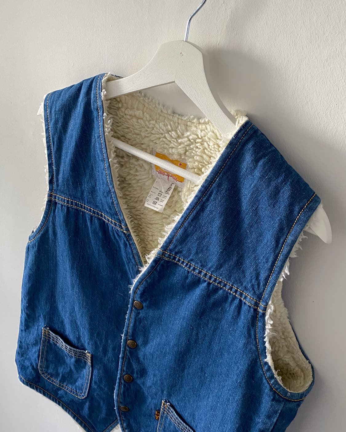 빈티지 쉐르파 데님 베스트 상품이미지3