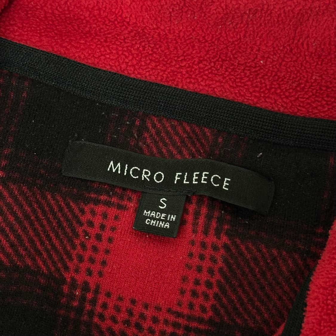 유니클로 micro fleece 체크 집업 상품이미지5