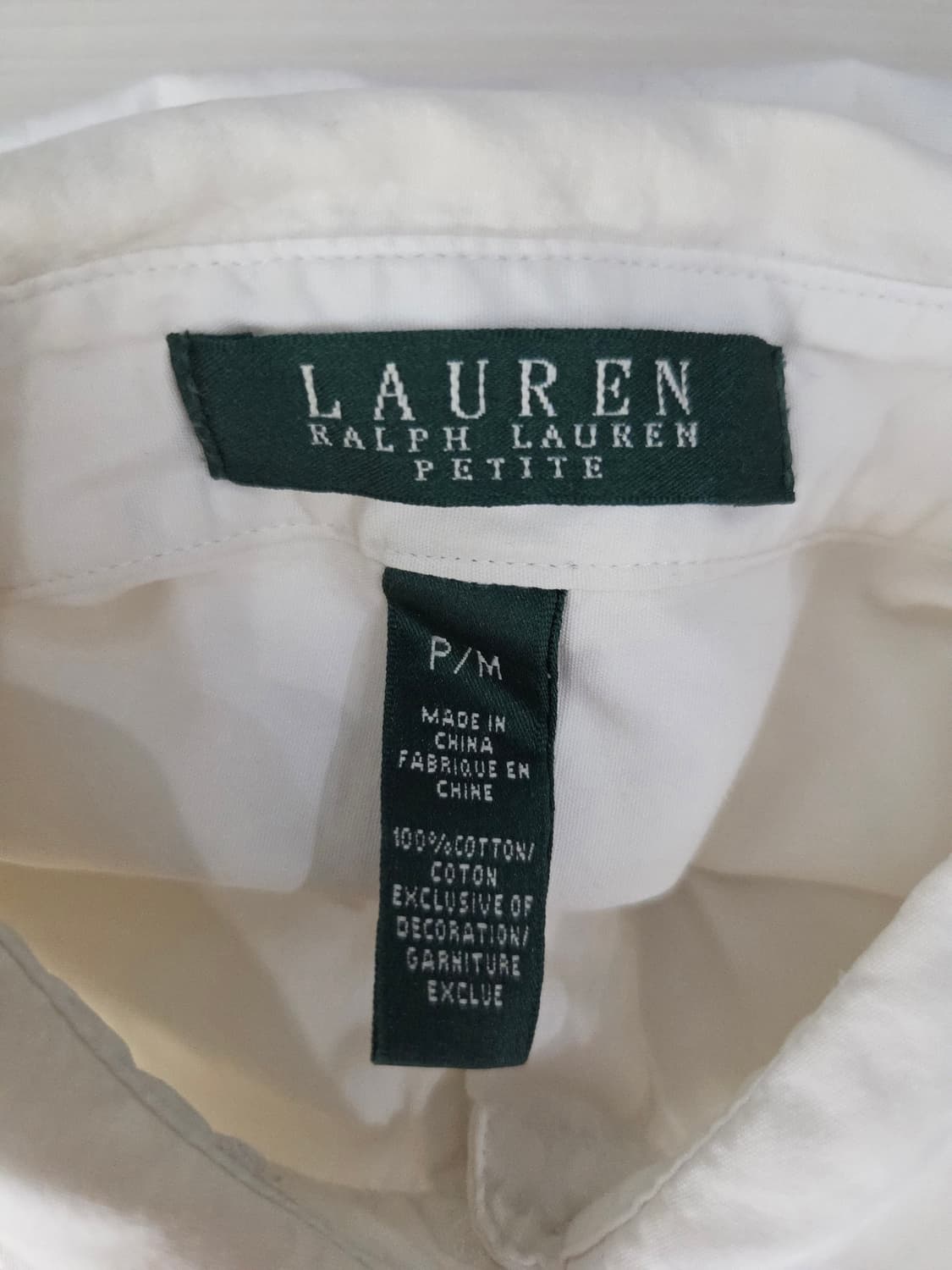 로렌 랄프로렌 골드 크레스트 자수 화이트 셔츠 상품이미지9