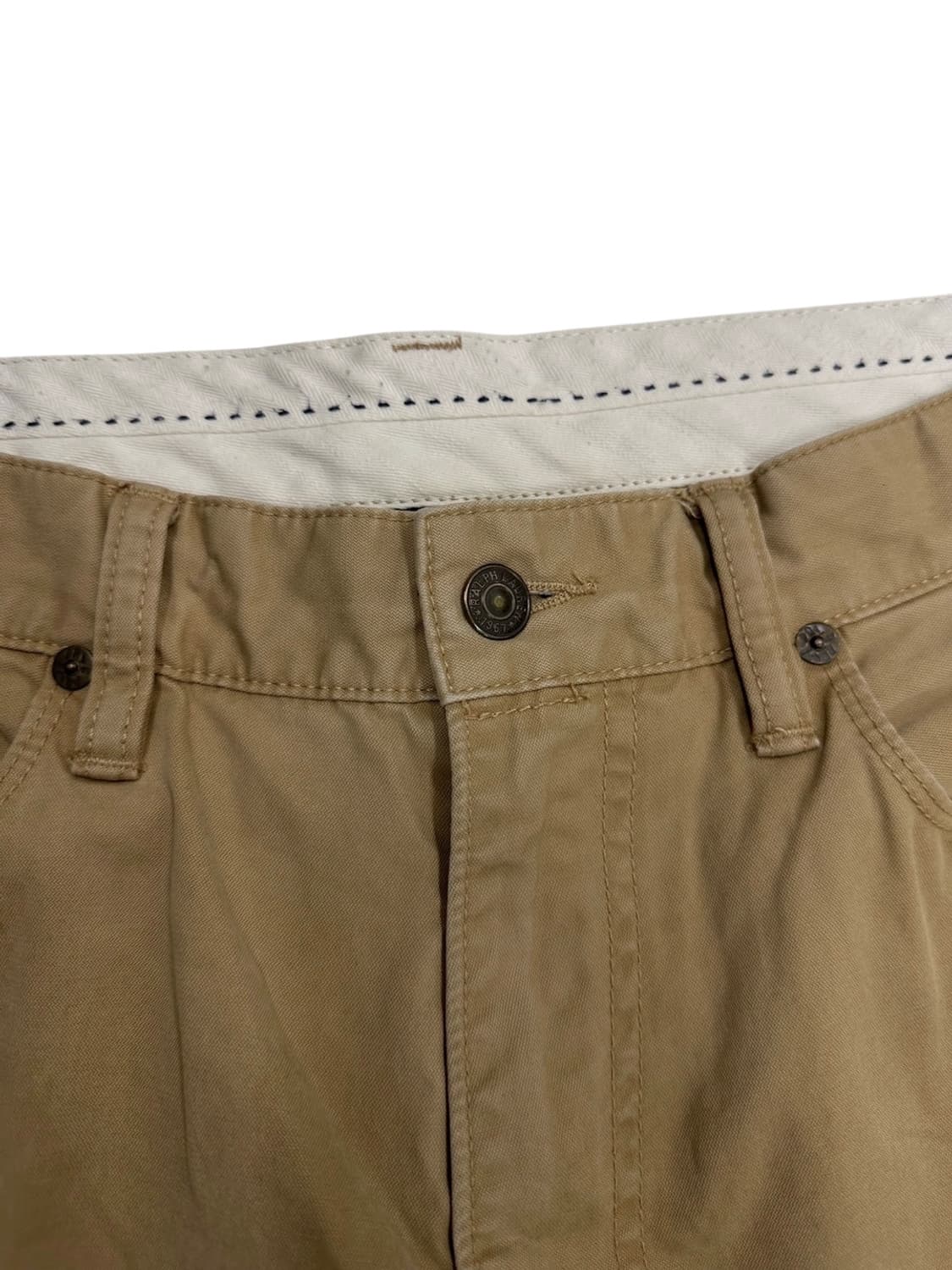 00s 폴로 코튼팬츠 면바지 베이지 (34, 가죽패치) 상품이미지3