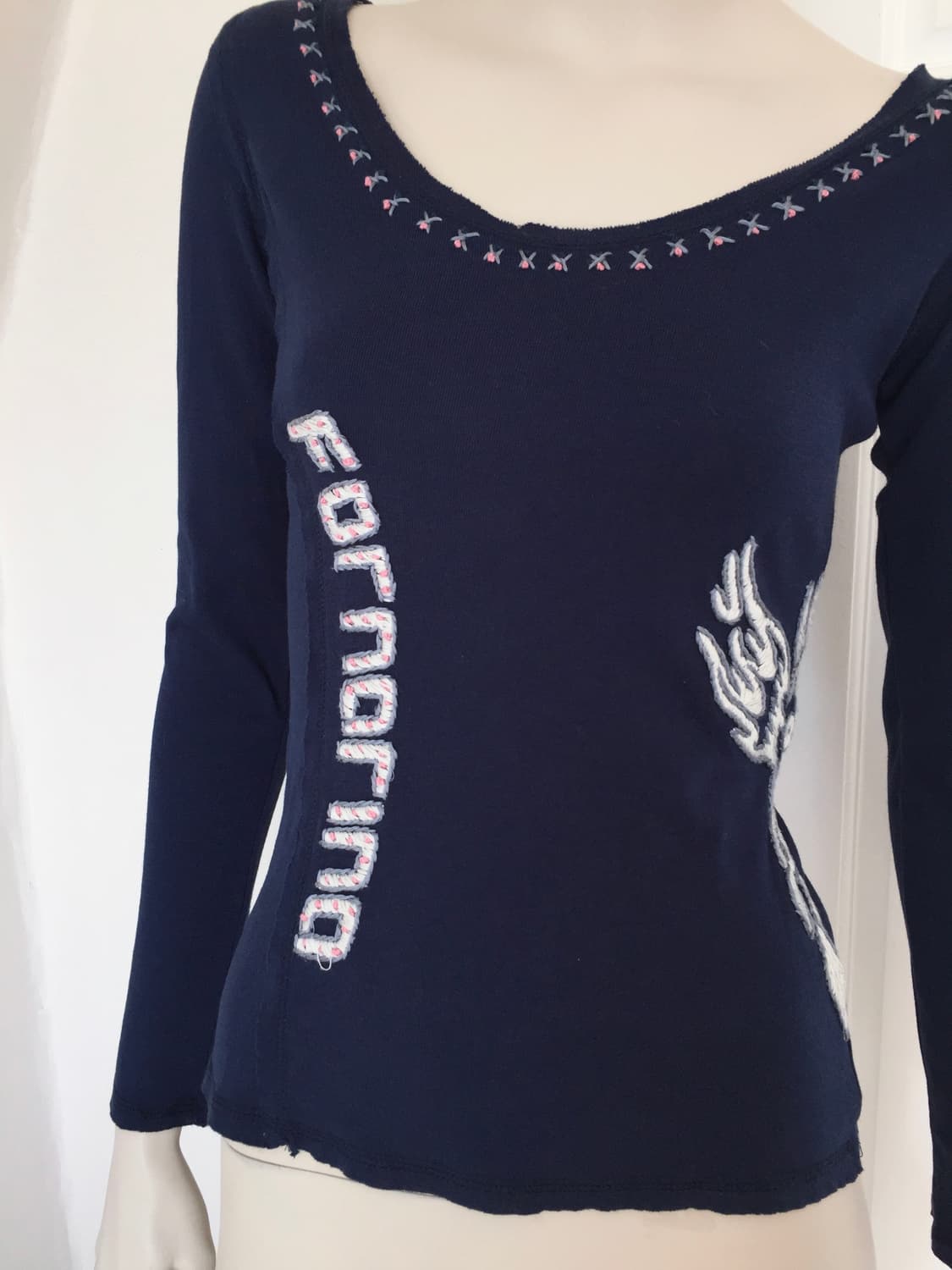 Fornarina Hand Stitch Lettering Top 상품이미지2
