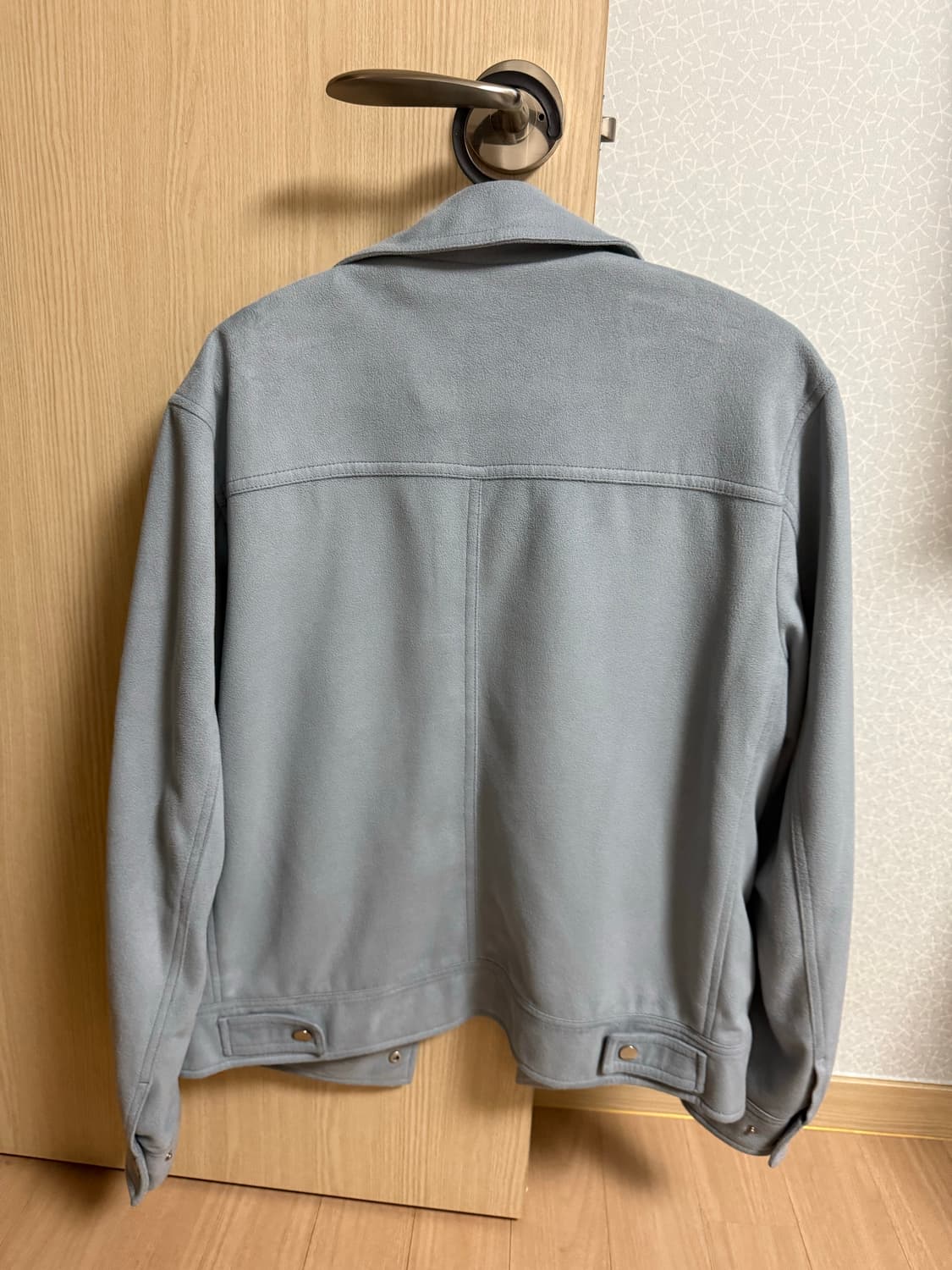 앤듀 스웨이드 자켓 하늘색 100 상품이미지3