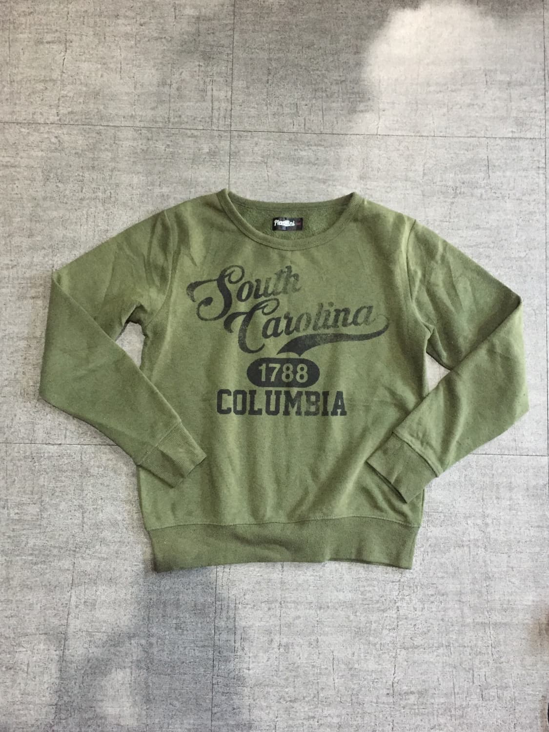 일본빈티지 Plevmini 올드스쿨하구미모리걸 스웻셔츠맨투맨 그린 상품이미지1