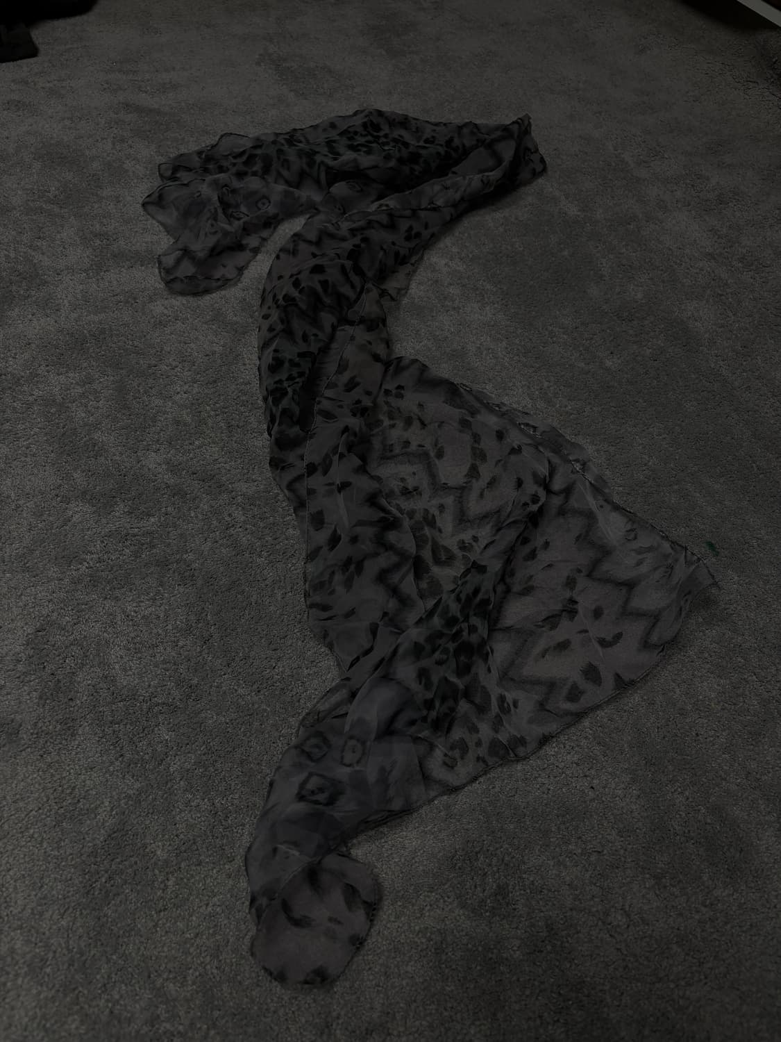 Vintage v-kei gothic punk leopard scarf 상품이미지1