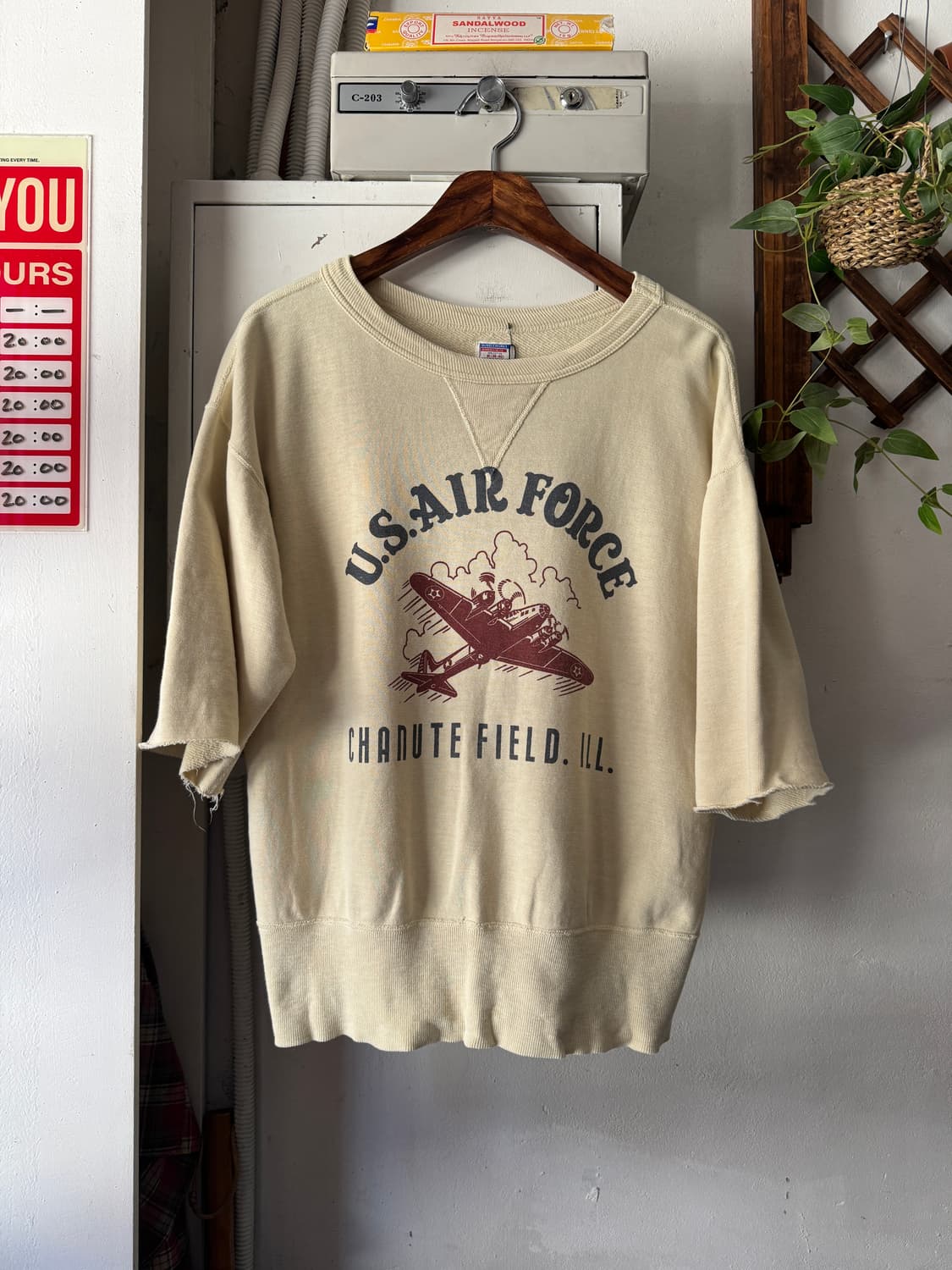[M]더블웍스 웨어하우스 U.S AIR FORCE 컷오프 하프 스웻셔츠 상품이미지2