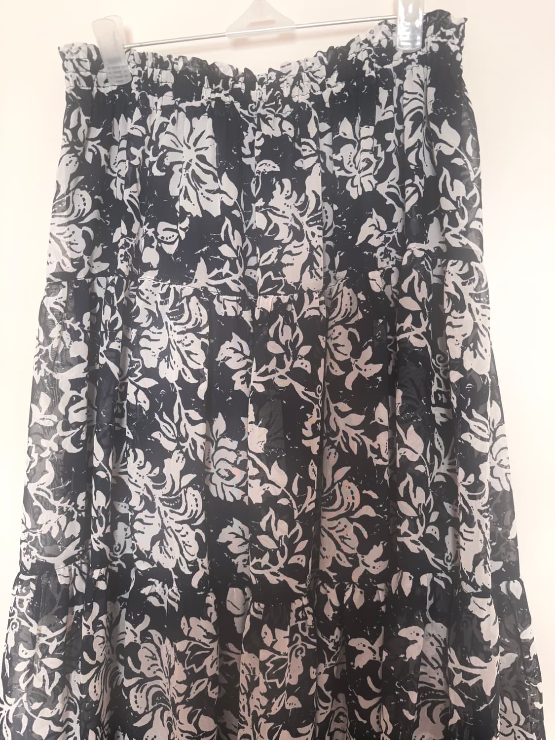 에스닉 오리엔탈 플라워 쉬폰 롱스커트 (착샷o) 상품이미지4