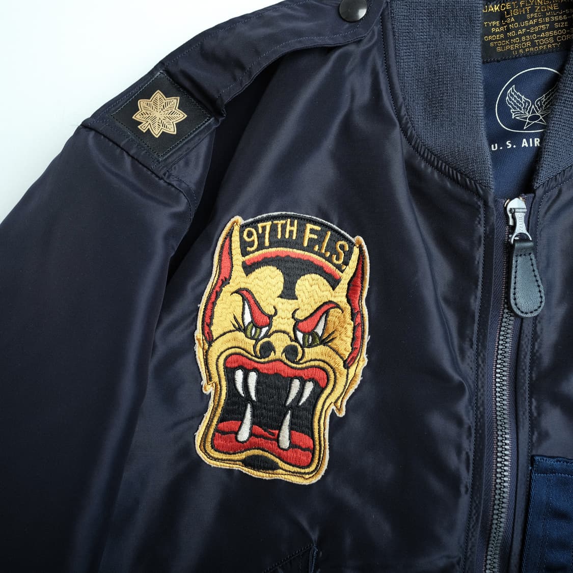 버즈릭슨 L-2A 패치 플라이트 자켓 42사이즈 에어포스 블루 상품이미지6