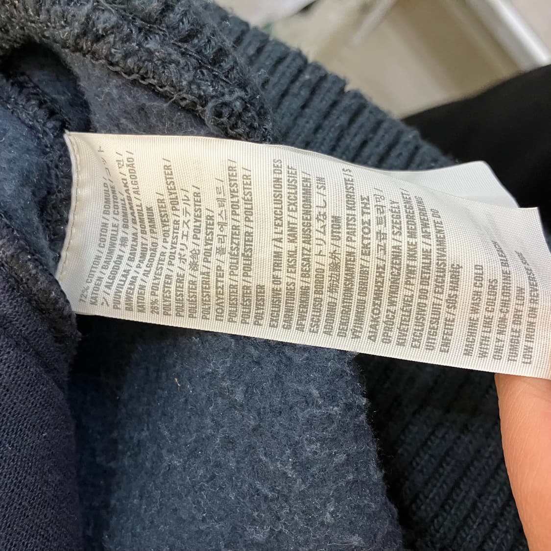 아베크롬비 네이비 그레이 배색 바시티 자켓 M 상품이미지5