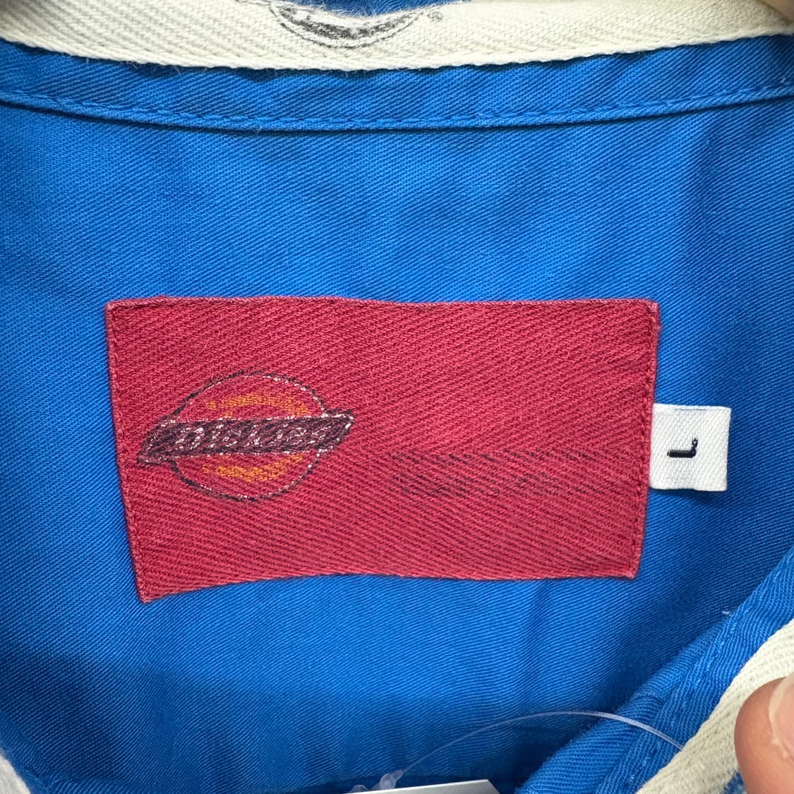 디키즈 블루 패턴 반팔 셔츠 공용M 상품이미지3