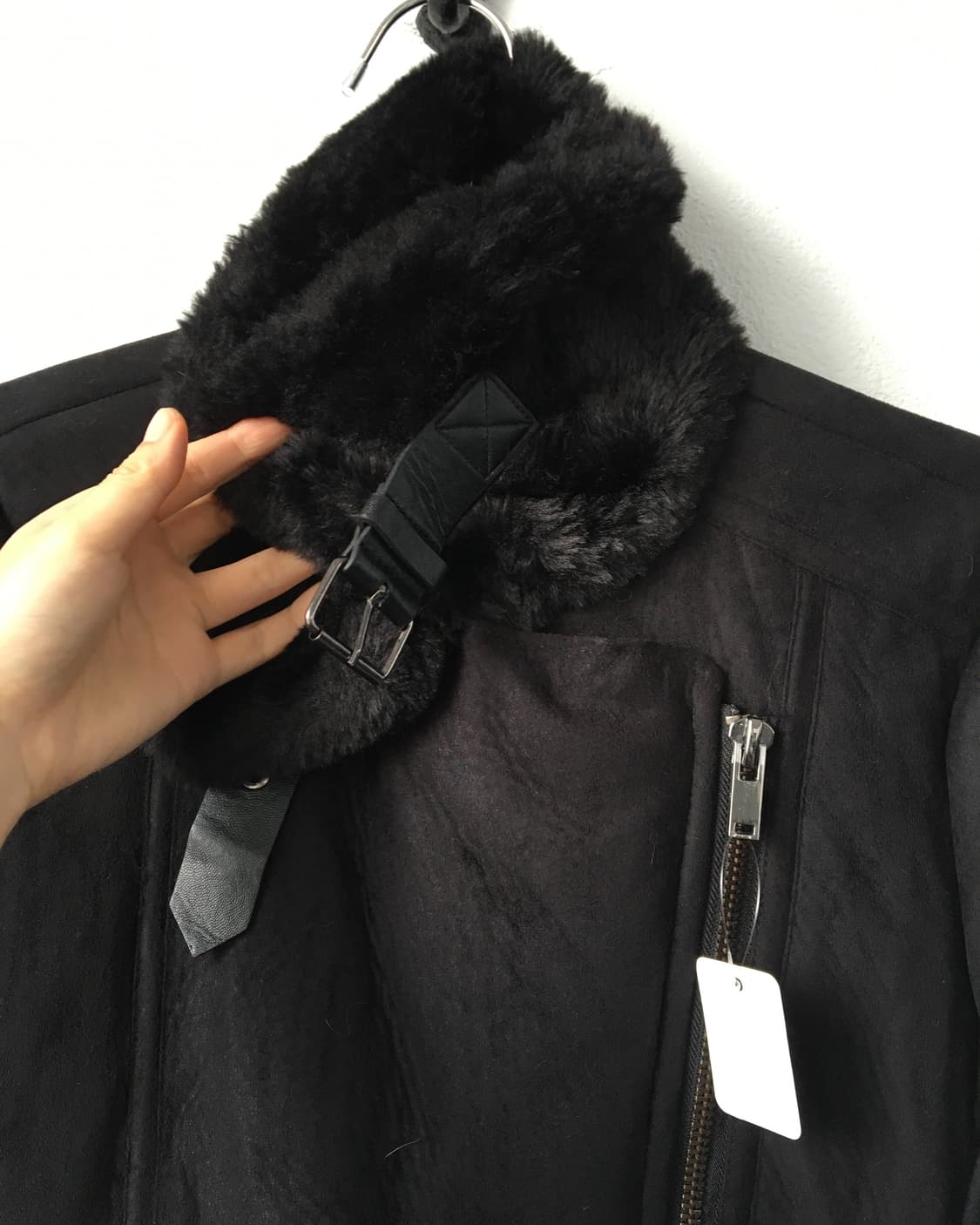 Fake fur layered belted mustang 상품이미지4