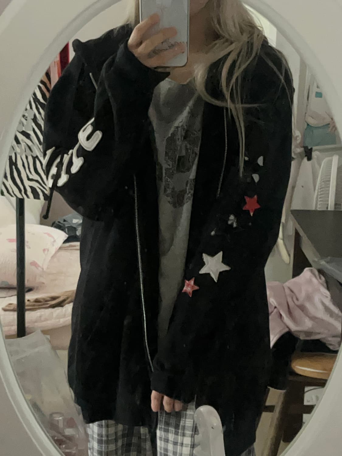 세이에 별패치 후드집업 사이즈1 상품이미지2