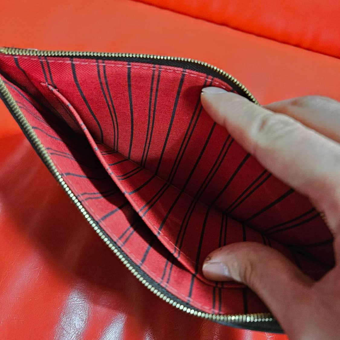 루이비통 커스텀 체인 다미에 미니 체인 크러치백 상품이미지6