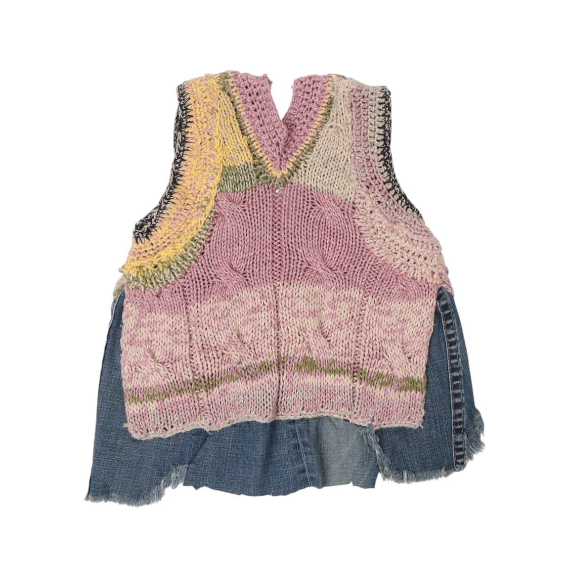 트루릴리젼 커스텀 니트 데님 베스트 상품이미지5