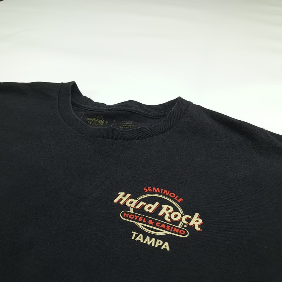 Co675 2XL 하드락 카페 Tampa 빈티지 블랙 반팔 티셔츠 상품이미지3