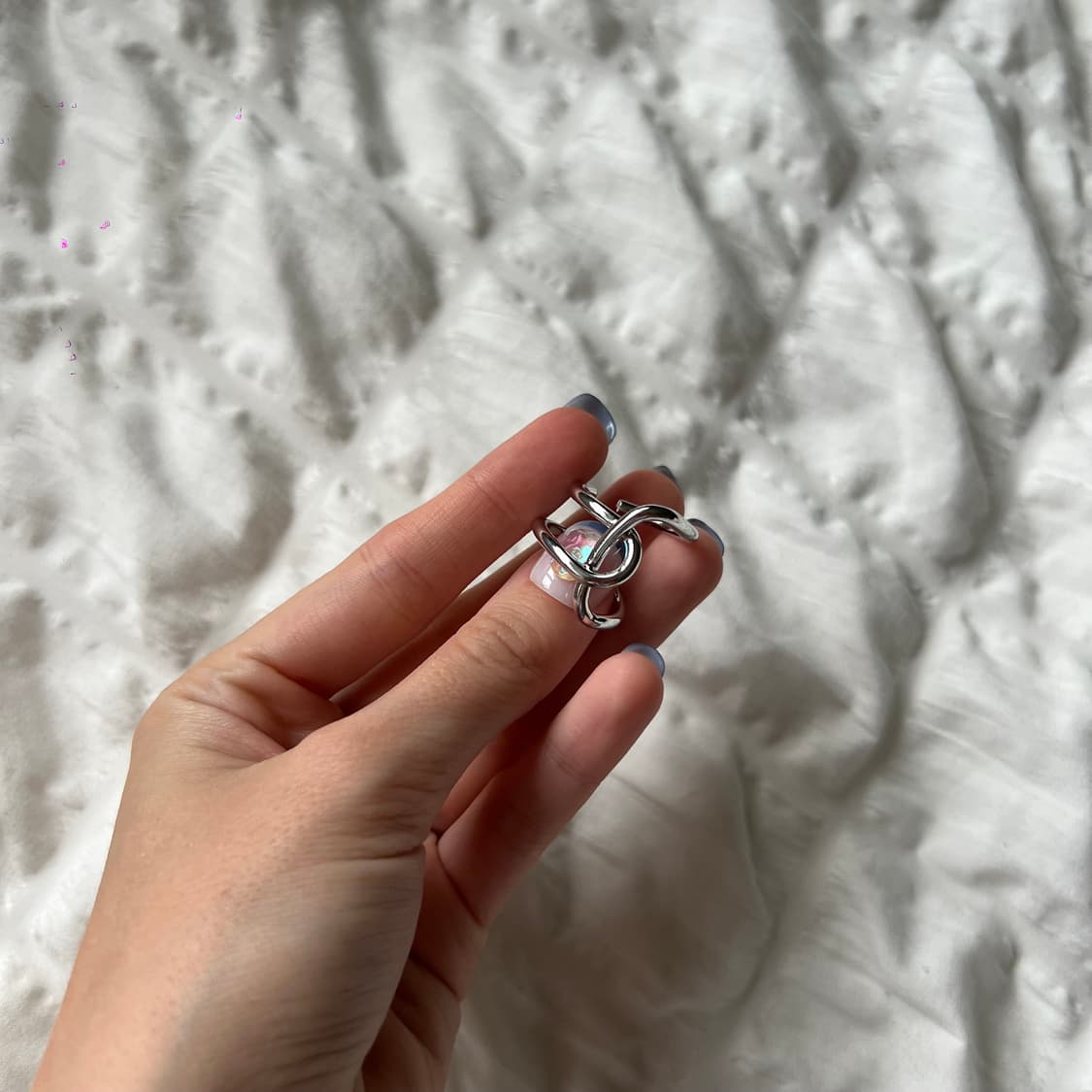 🖇 실버 루프 커브 반지 상품이미지2