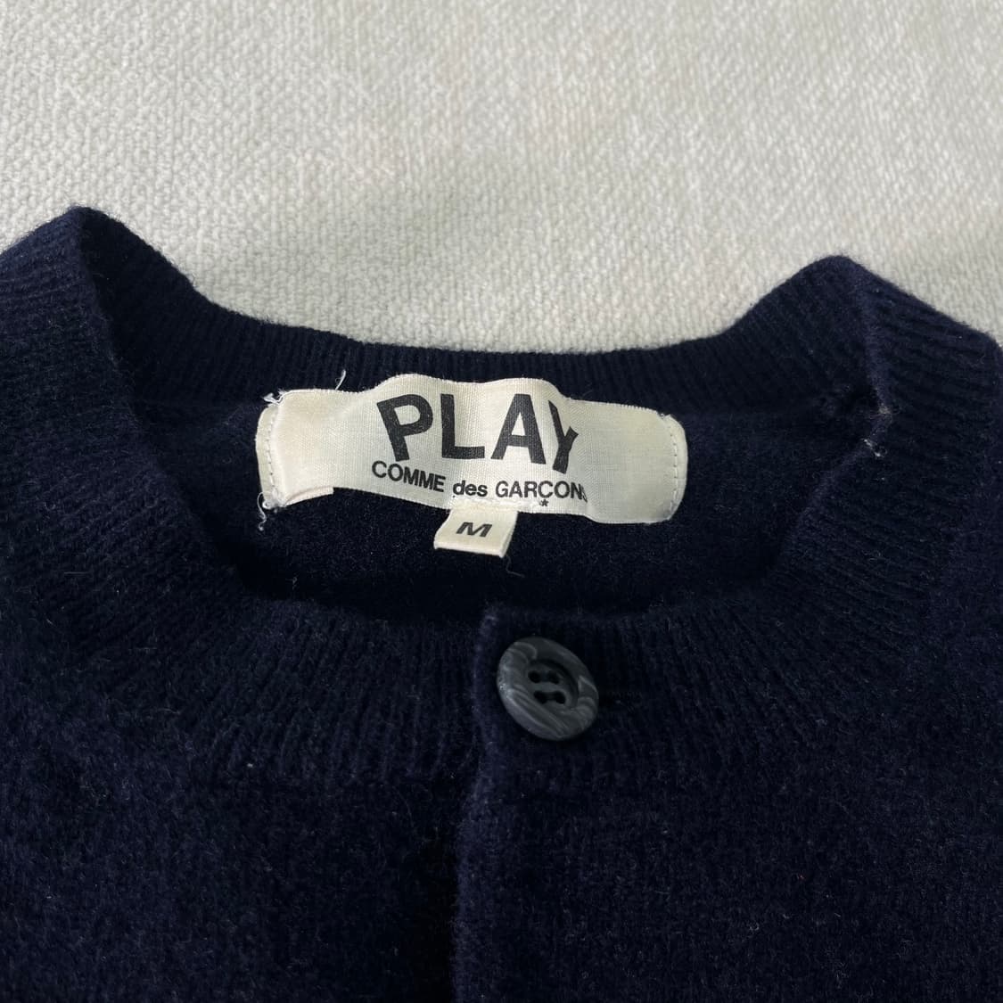 W 95 꼼데가르송 백화점택 하트와펜 울 가디건 상품이미지3