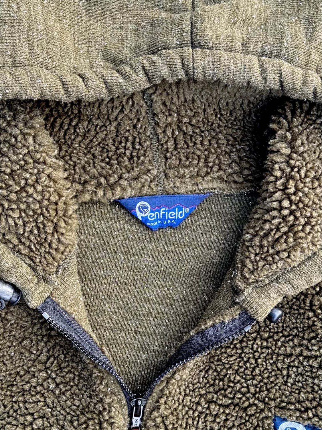 90s USA Made 빈티지 펜필드 쉐르파 플리스 하프집 후디 상품이미지2