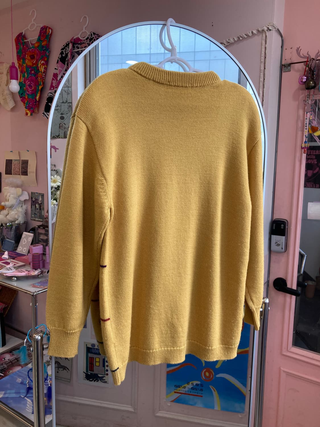 빈티지 옐로우 방울 니트 상품이미지4