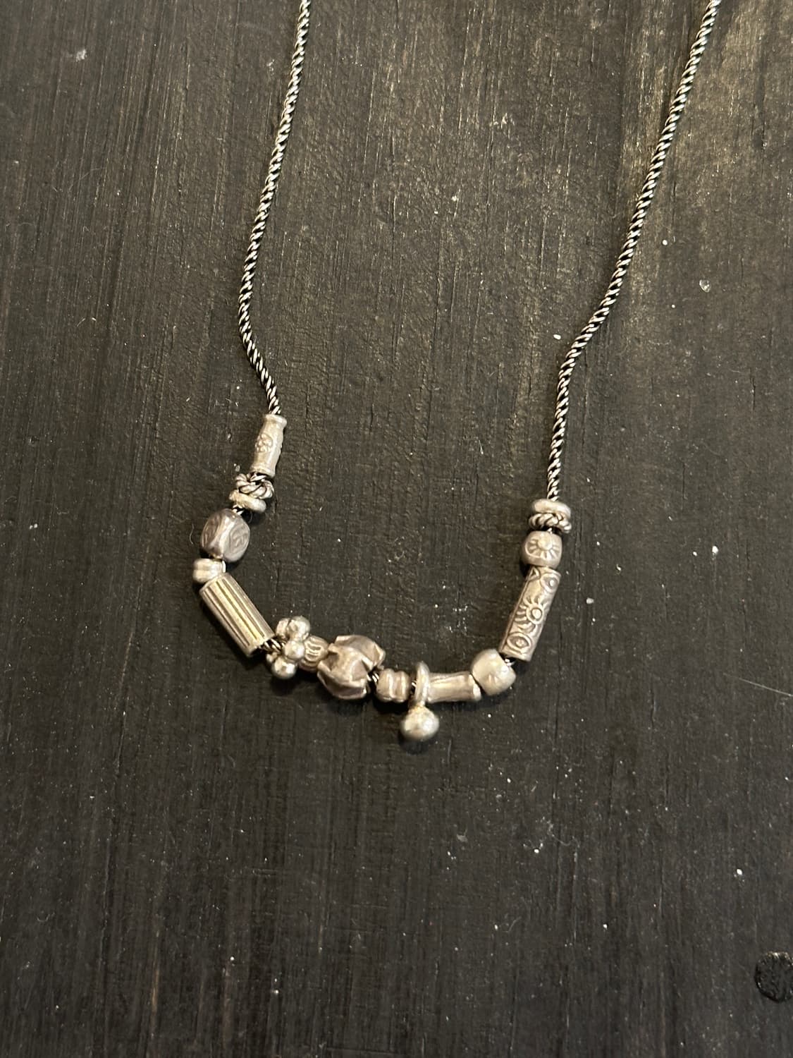 Musta karensilver mix Necklace 상품이미지1