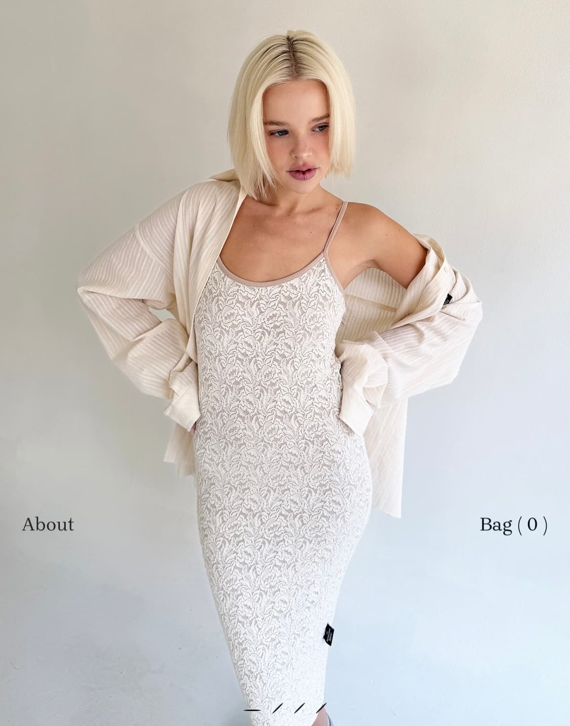 더미스테리어스호텔 레이스 슬립 롱 원피스 상품이미지3