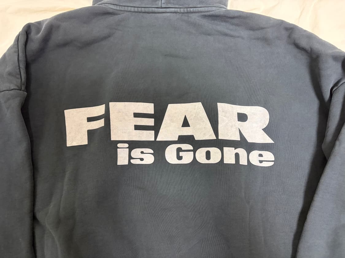 피어오브갓 빈티지 Fear is Gone 후드 블랙/크림 상품이미지9