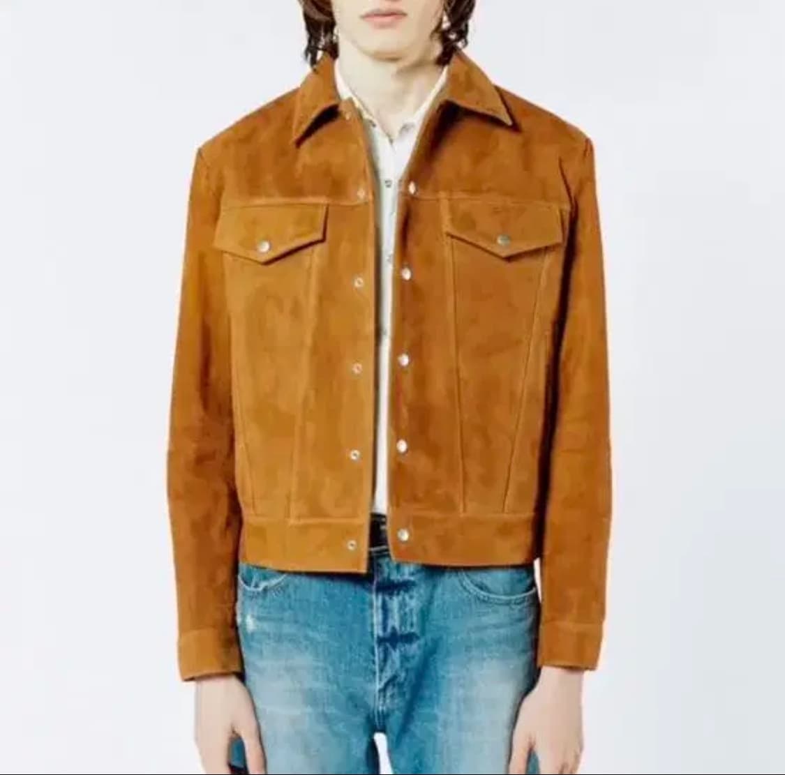 세비지 스웨이드 트러커 자켓 카멜 xl 상품이미지6