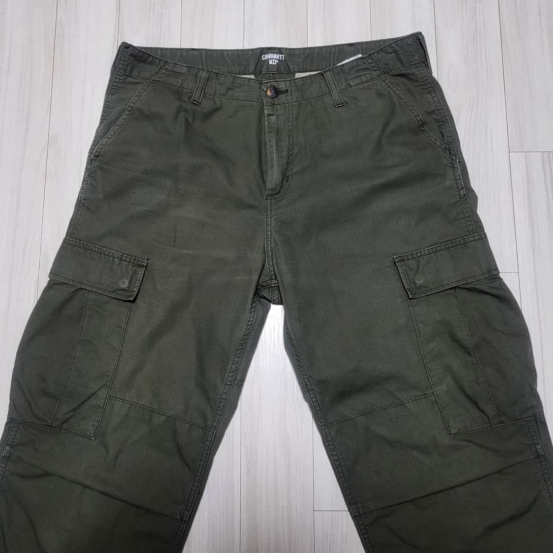 (34) 칼하트 WIP 레귤러 카고팬츠 립스탑 올리브 carhartt 상품이미지4