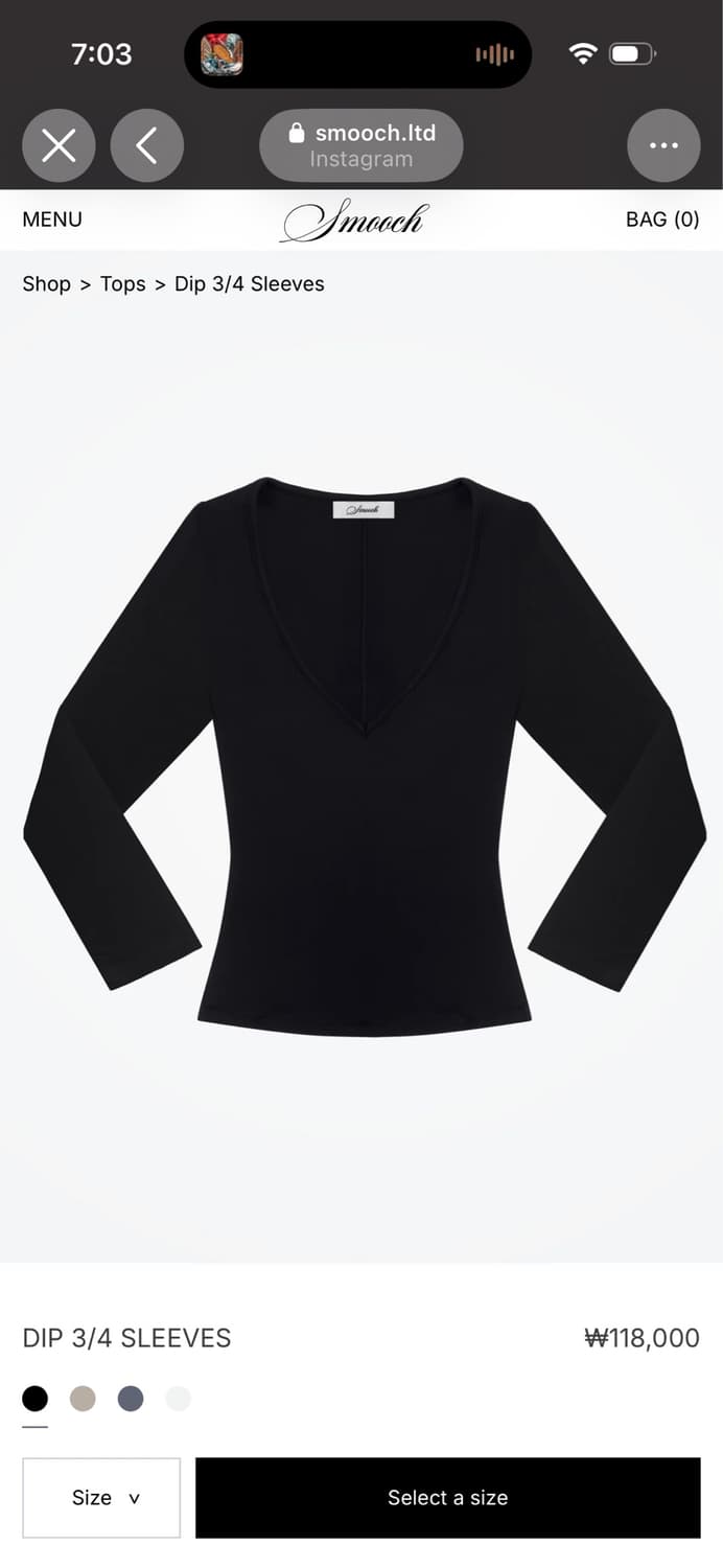 Smooch 3/4sleeves (s) 상품이미지2