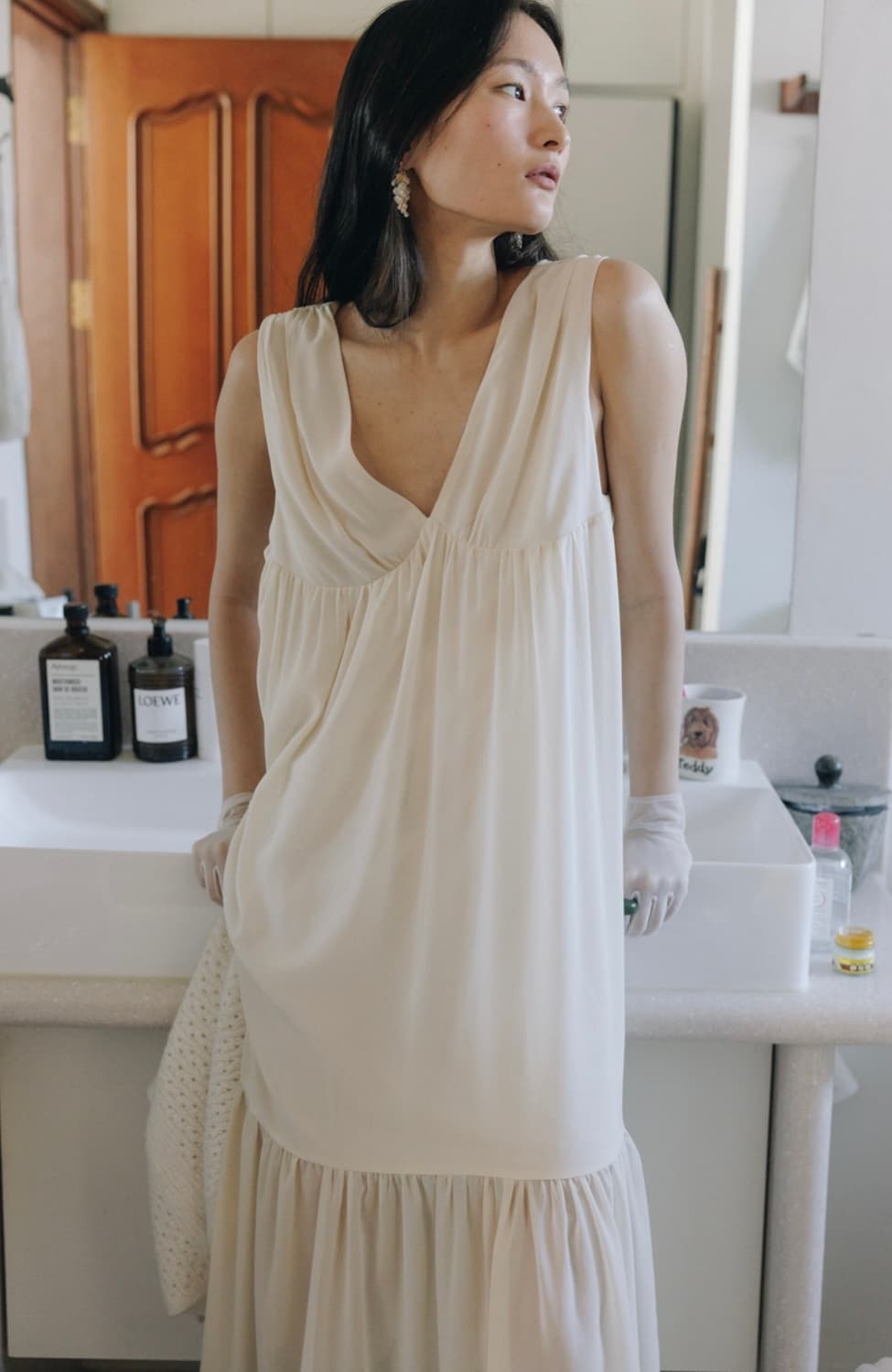 파르벵 VELORA SHIRRING SHEER DRESS 상품이미지7