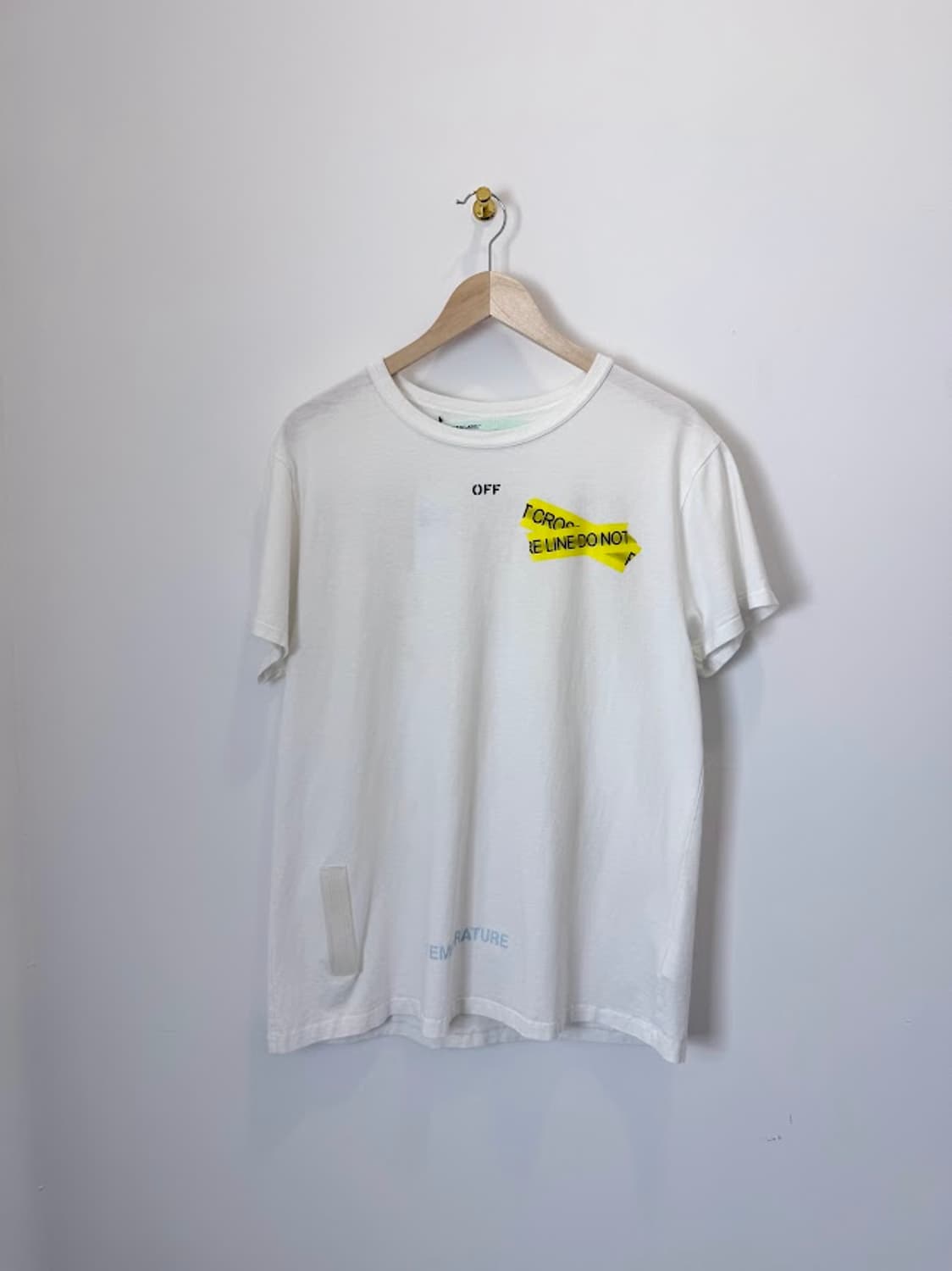 오프화이트 파이어테이프 반팔 화이트 상품이미지2