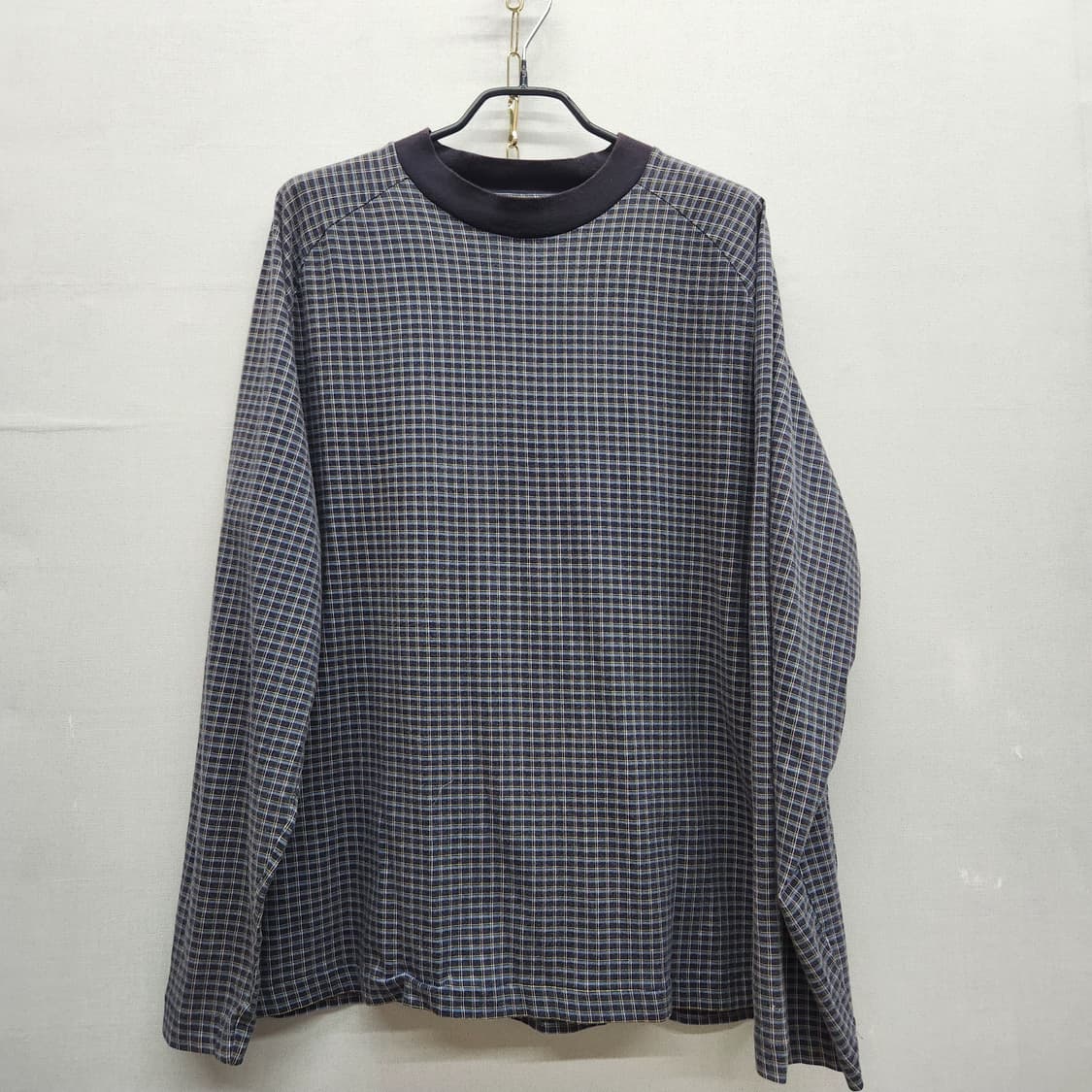 COS 코스 잔체크 패턴 롱슬리브 긴팔티 M(L~XL) 상품이미지1