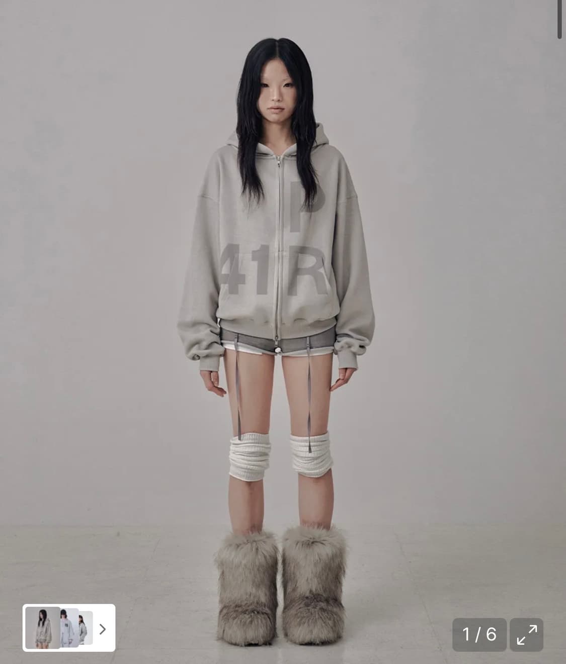 [새상품] 사일프레이 후드집업 라이트그레이 상품이미지1