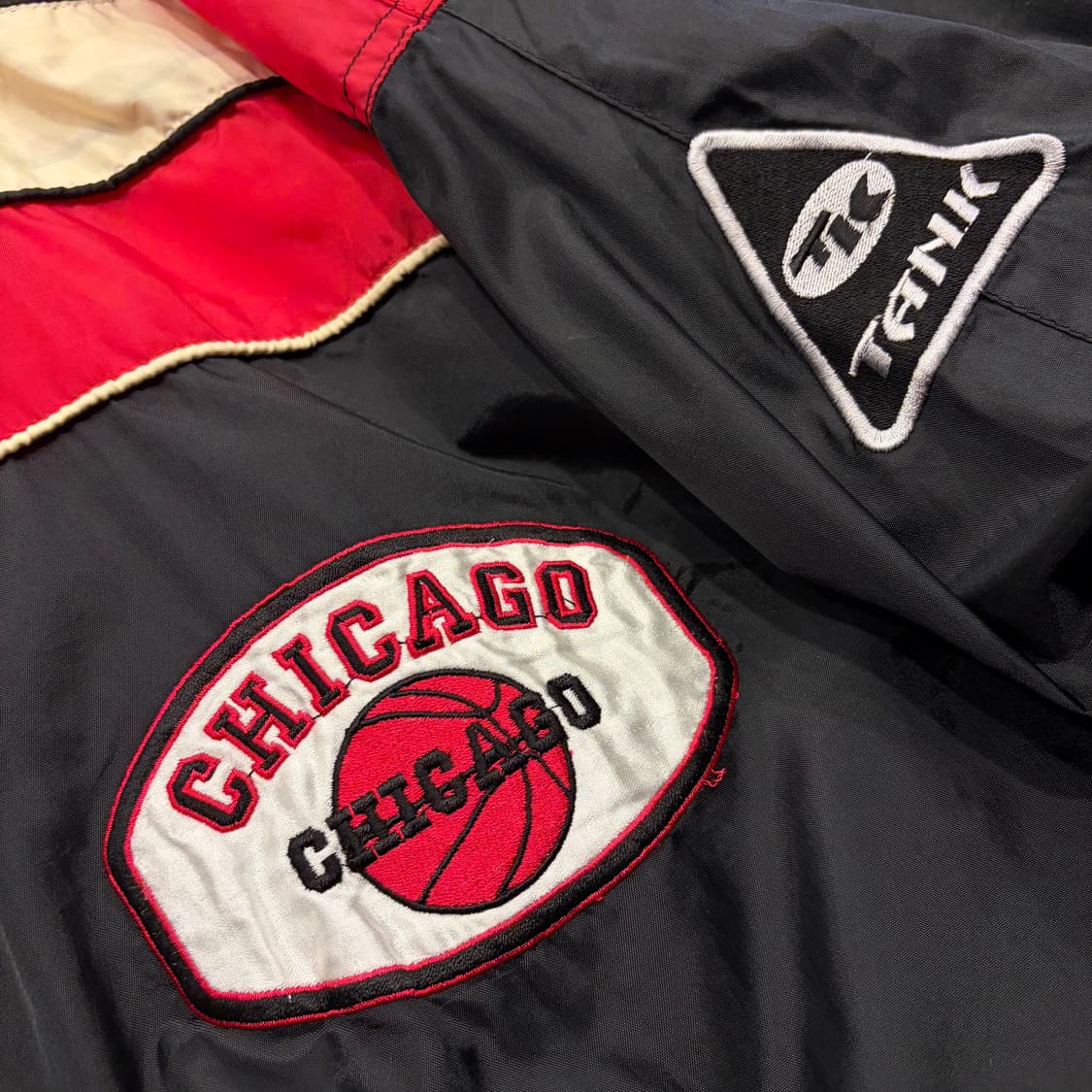 [XL] TANK 애슬레틱 시카고 블랙 바람막이 자켓 C388 상품이미지4