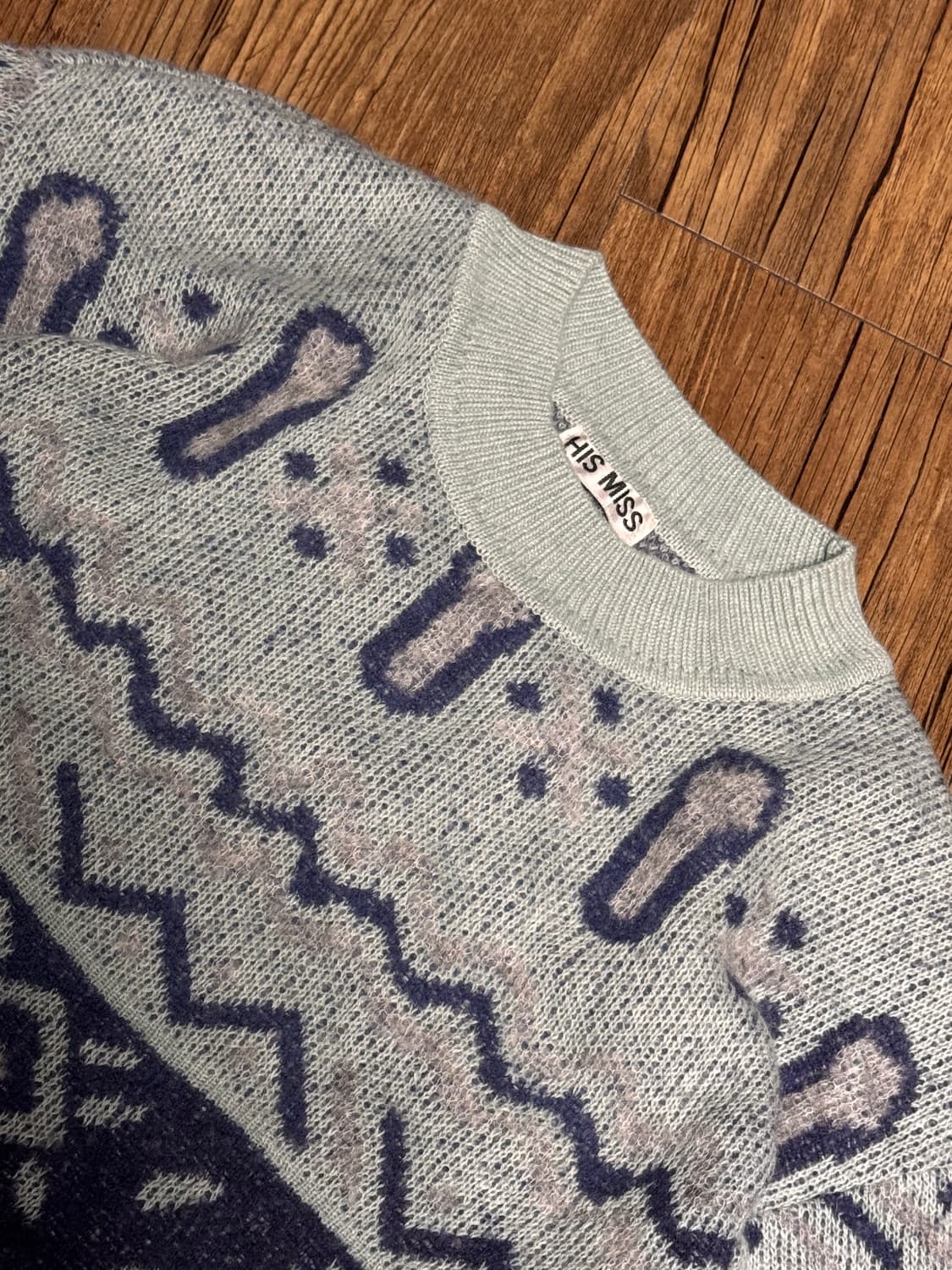  his miss 패턴 니트 스웨터 상품이미지5