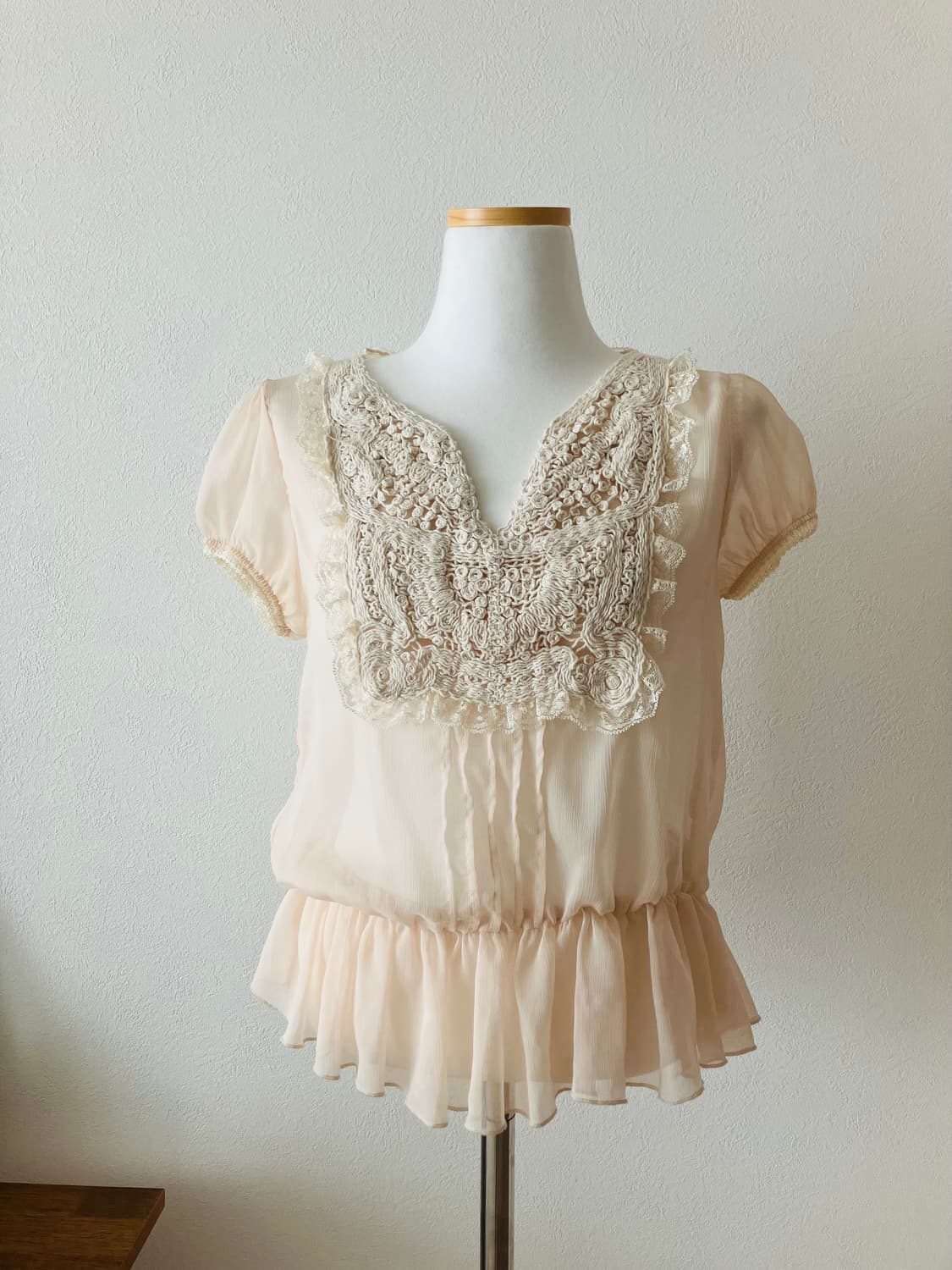 일본빈티지 Rose Bud 레이스 블라우스 로걀 히메갸루 상품이미지1