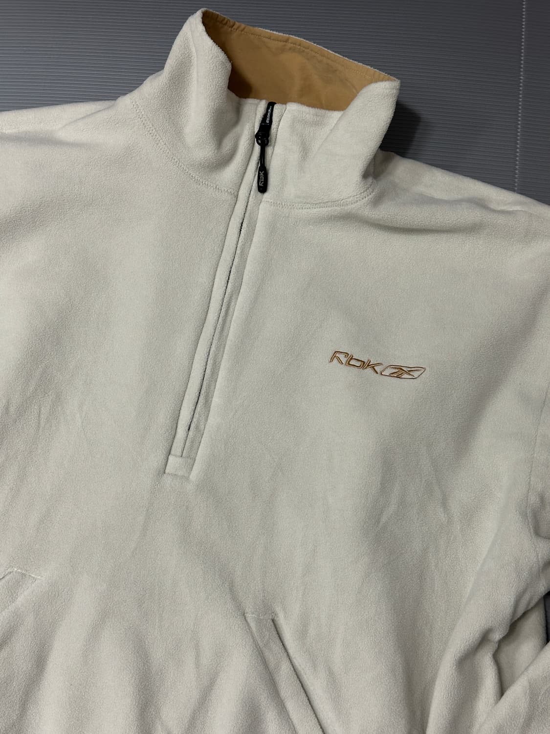 리복 리버시블 반집업 후리스 바람막이 자켓 M 상품이미지6