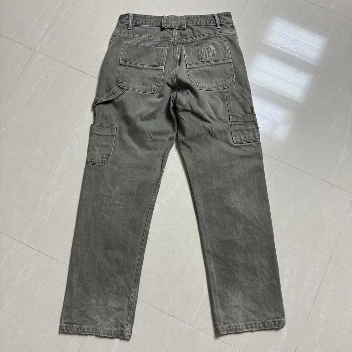 플라스틱프로덕트 MPA 더블니 팬츠 카키 데님 청바지 상품이미지2