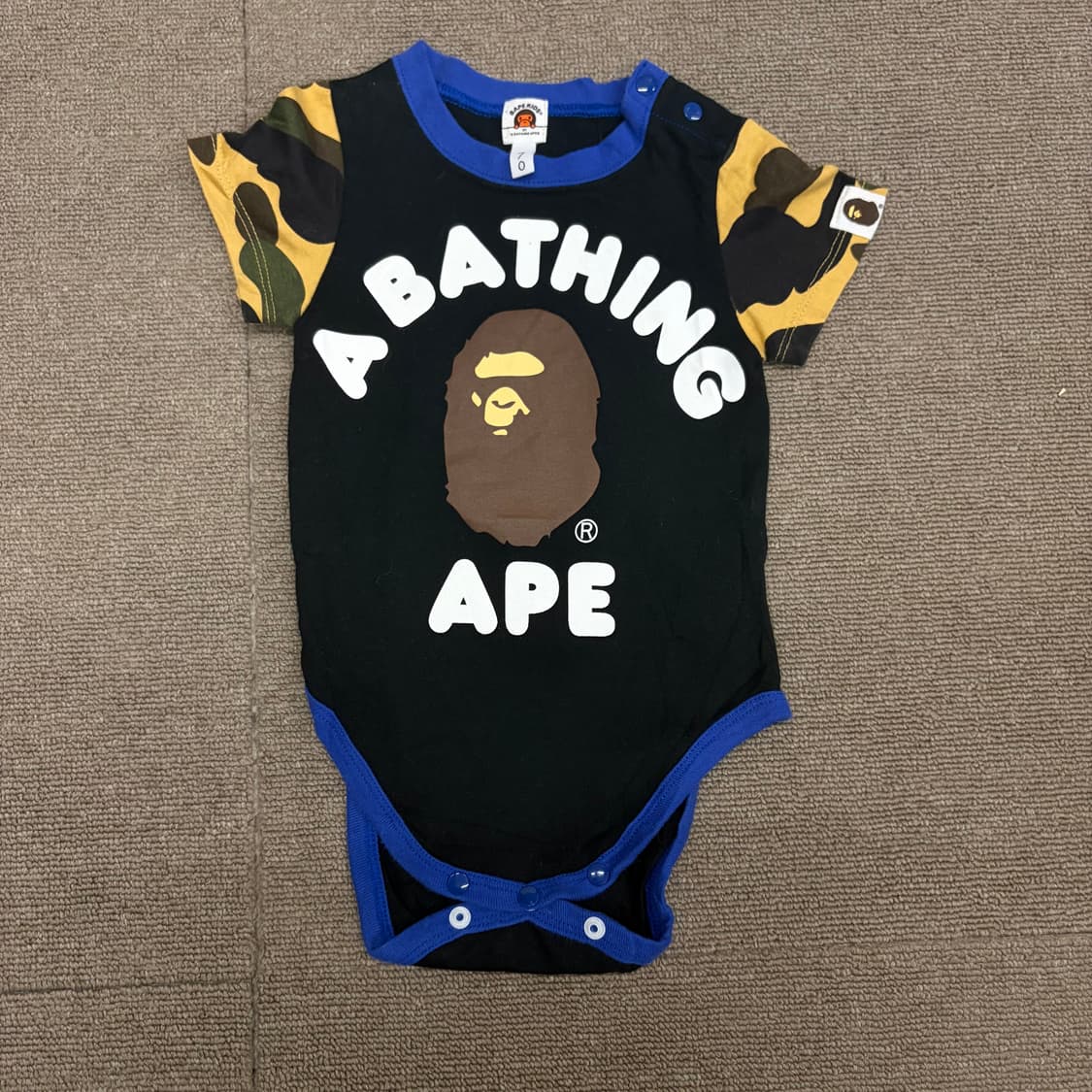 키즈 bape 베이프 퍼스트 카모 베이비 마일로 바디수트 70 상품이미지2